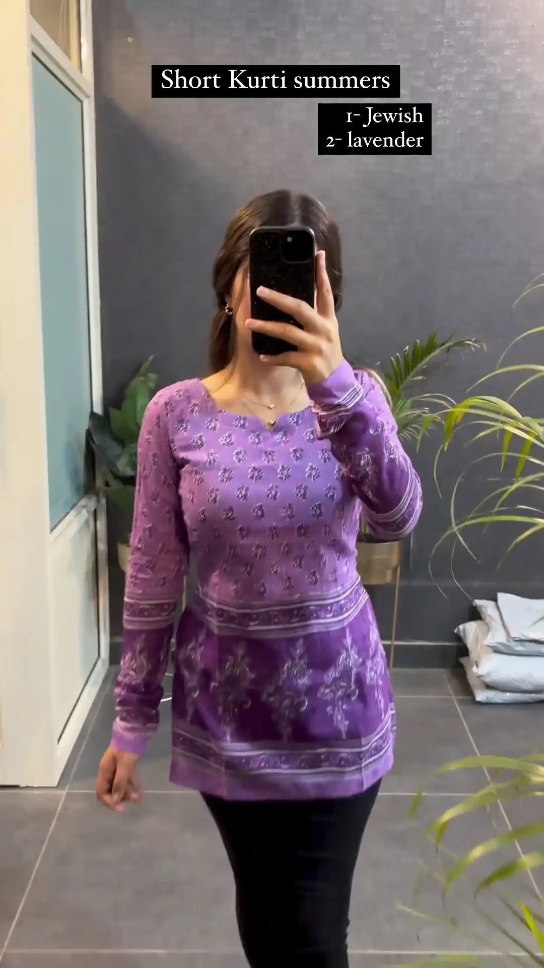 Purple Printed Short Kurta.png